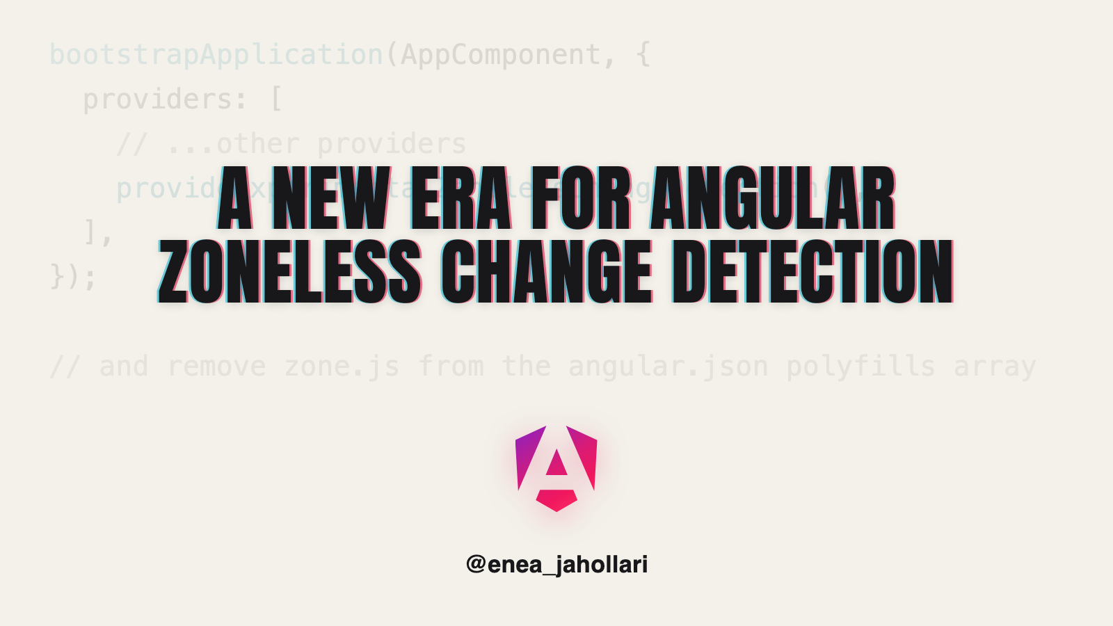 Learn how Angular is going to work without Zone.js in the future, and how you can enable it in your application.