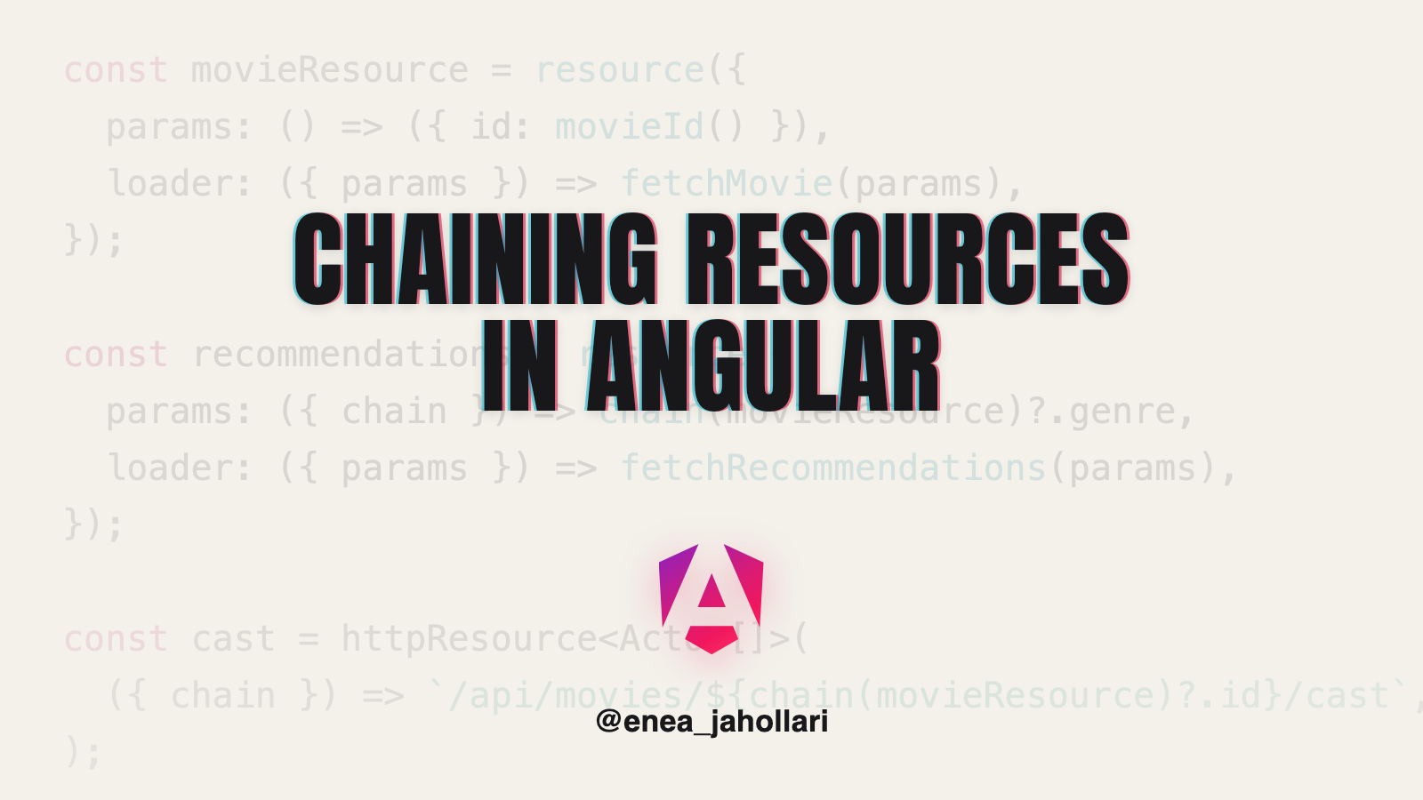 Angular v22 lets a resource's request depend on another resource's value. The new chain function in the params context propagates loading, error, and idle states down the chain — no more undefined juggling. Here's how it works, how it's built under the hood, and what you can compose on top of it.