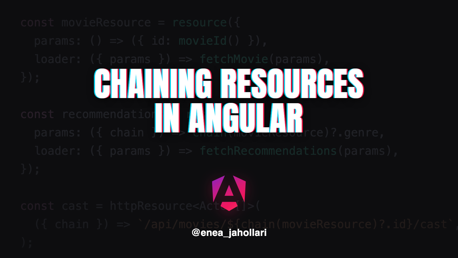 Chaining resources in Angular with the chain function in the params context