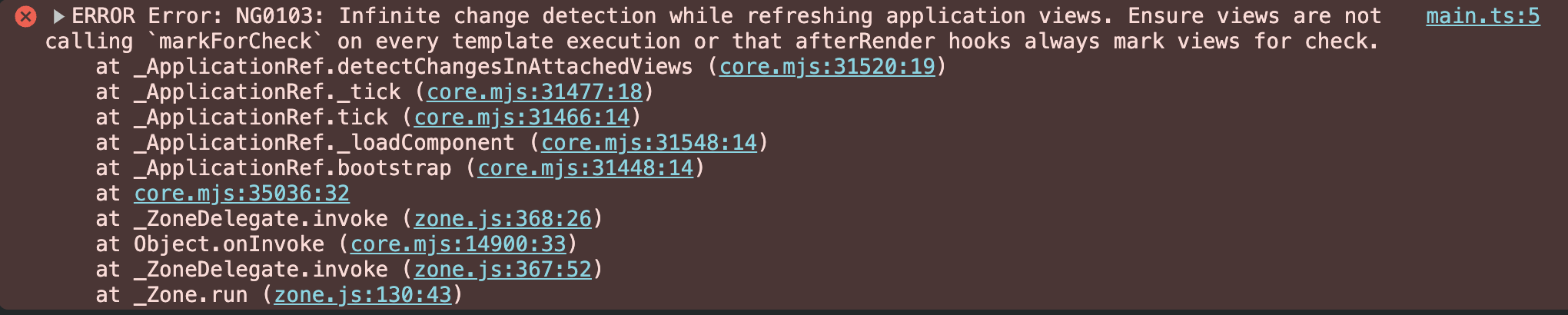 Infinite Change Detection Loop