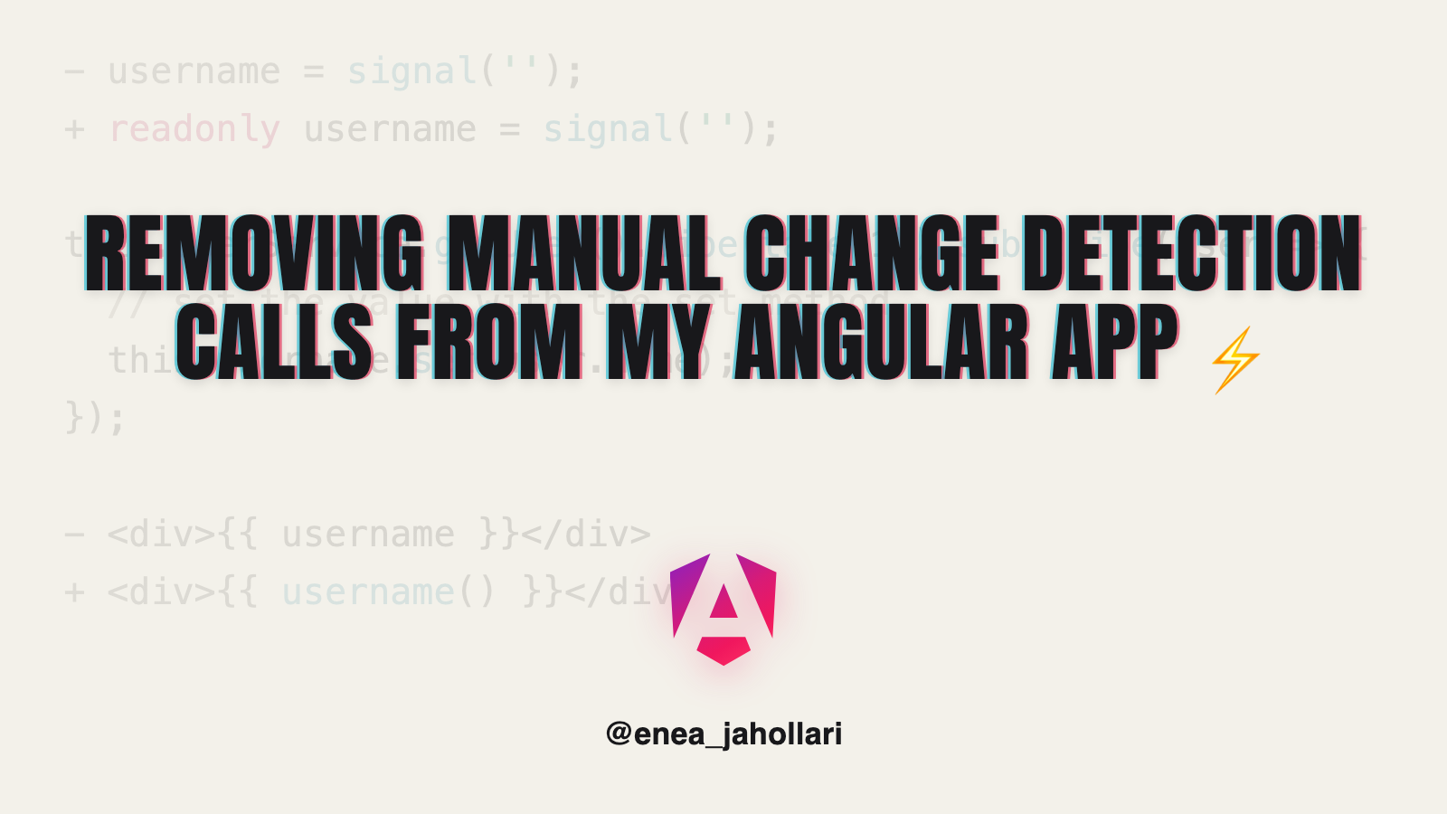 Learn step by step how to remove manual change detection calls from your Angular application and make it more robust.